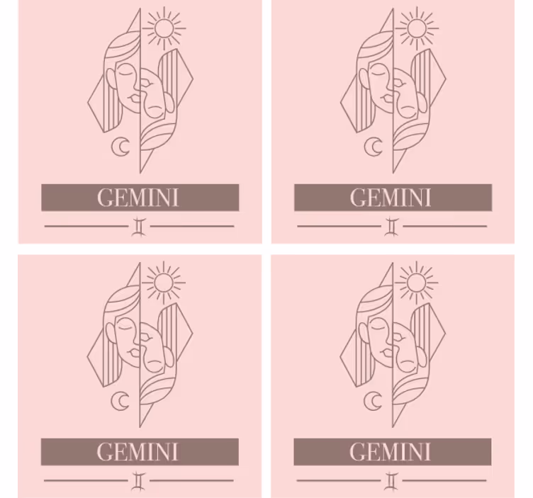 Bierdeckel sprüche mit zwillingsgesichtern des zodiaks - TenStickers