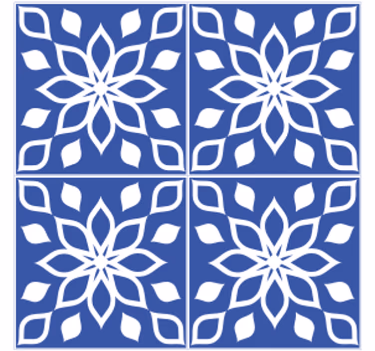 Untersetzer fliese mit floralem muster quadrat - TenStickers