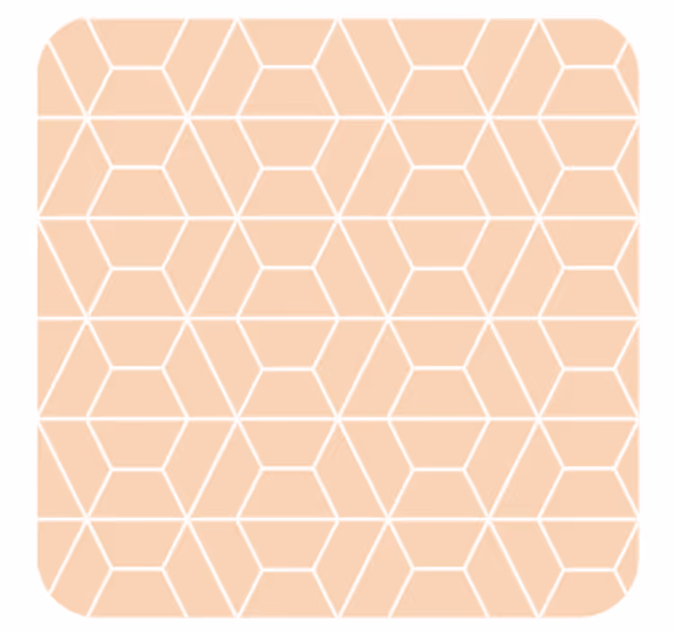 Untersetzer im geometrischen hexagonalen arrangement - TenStickers