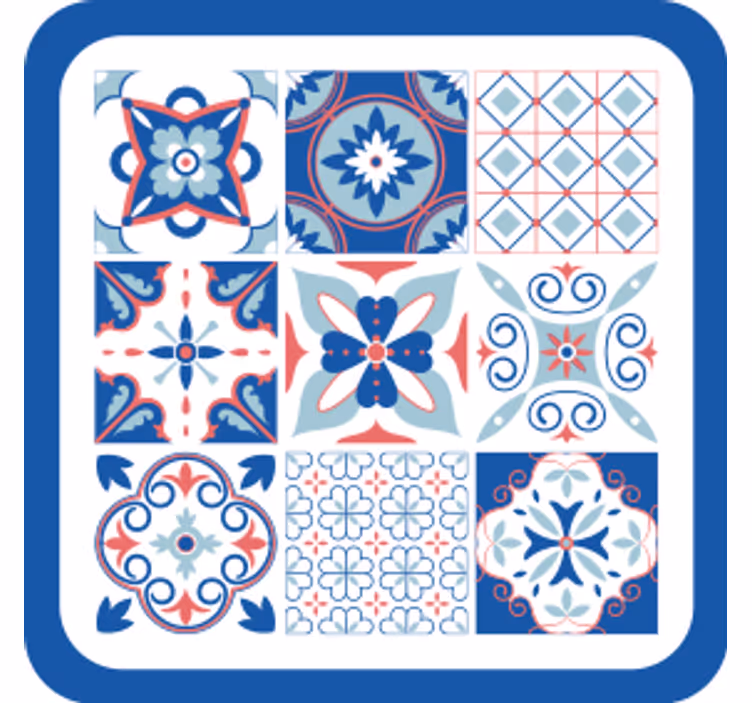 Untersetzer fliese mit geometrischen mustern - TenStickers