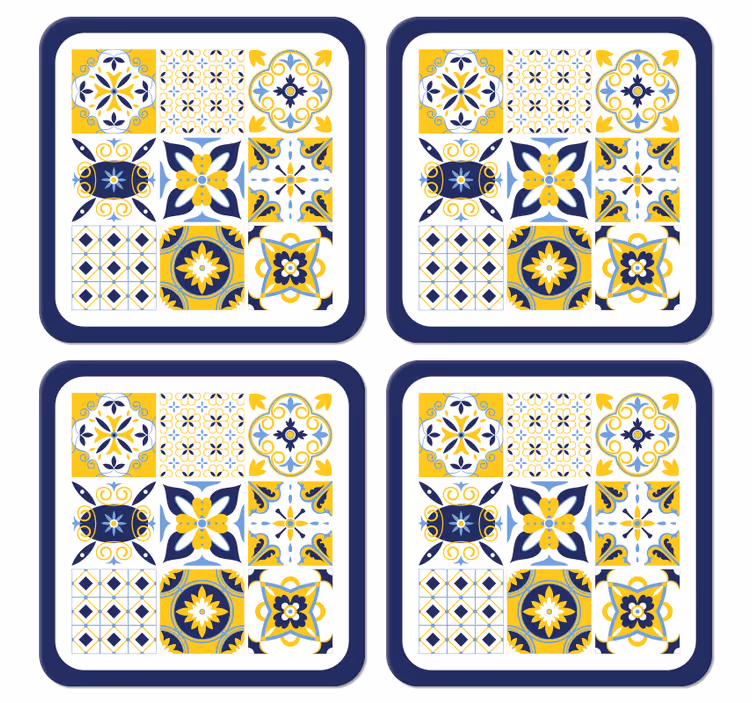 Untersetzer Fliese Blauer portugiesischer stil - TenStickers