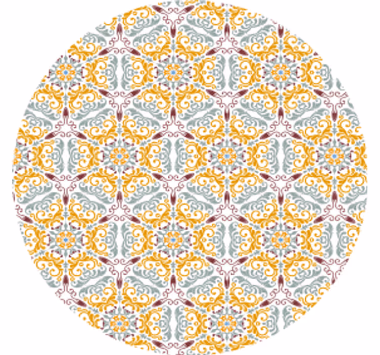 Untersetzer mit filigraner blumenkomposition - TenStickers