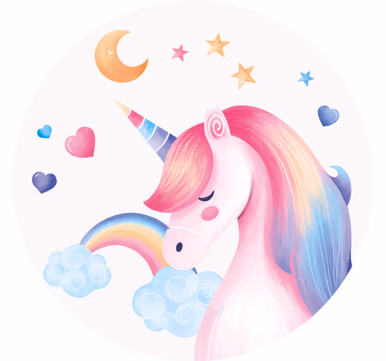 Untersetzer geek mit verspielter einhorn-illustration - TenStickers