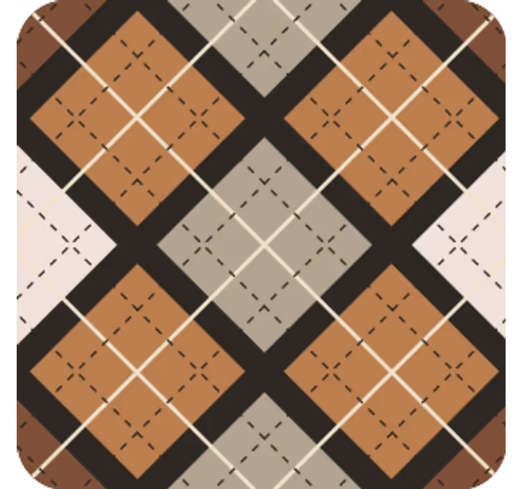 Untersetzer mit geometrischen mustern quadrat - TenStickers