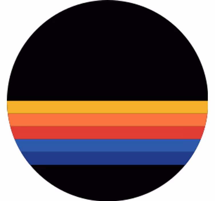 Untersetzer mit buntem gestreiftem kreisdesign - TenStickers