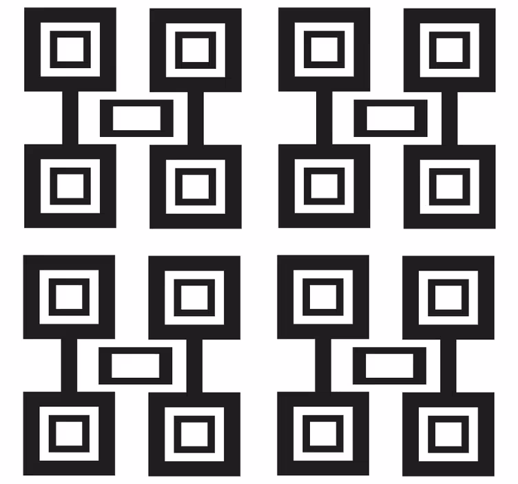 Untersetzer mit schwarzem quadrat-muster - TenStickers