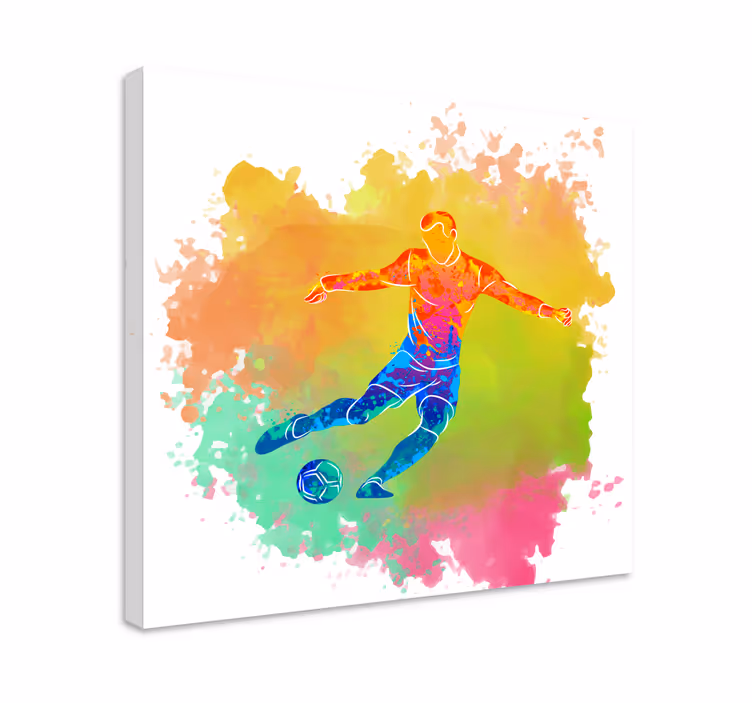 Leinwandbild Sport dynamische fußball-action - TenStickers