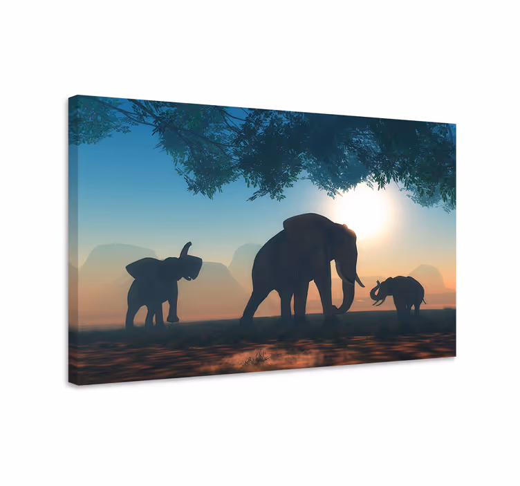 Wandbild elefant wilde elefant - TenStickers