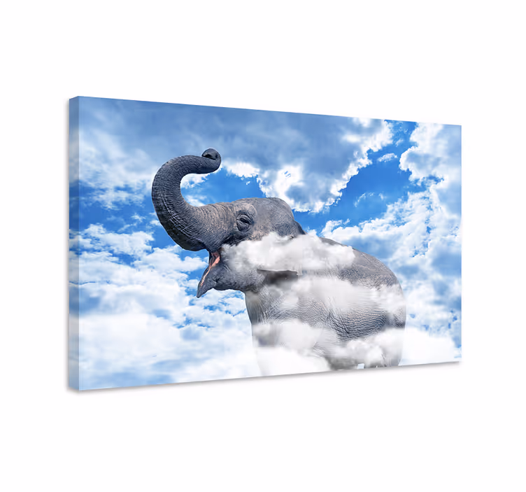 Wandbild elefant im nebel - TenStickers