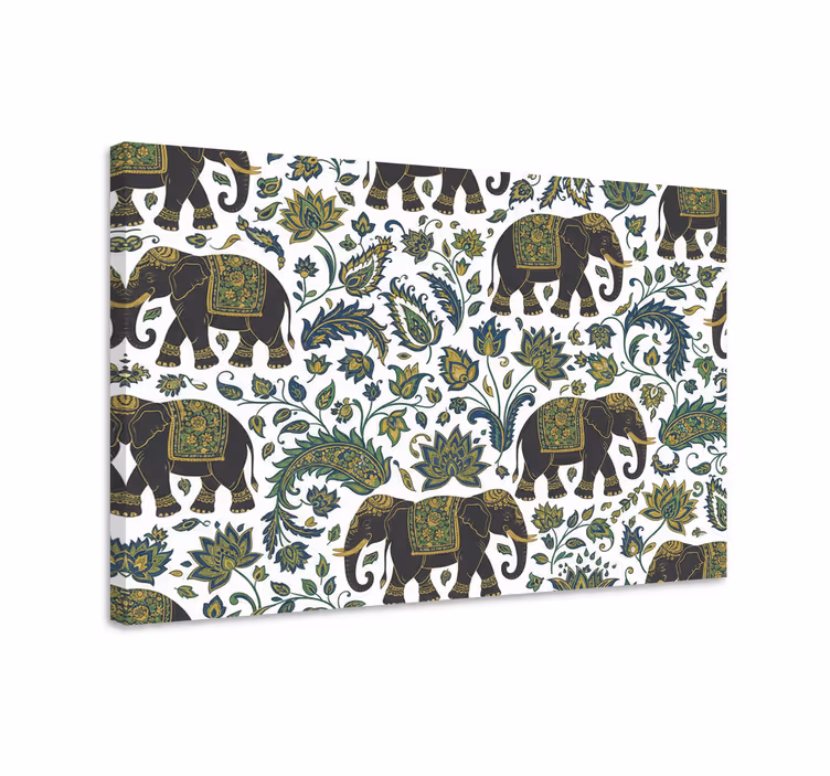 Wandbild elefant realistisches elefantenmuster - TenStickers