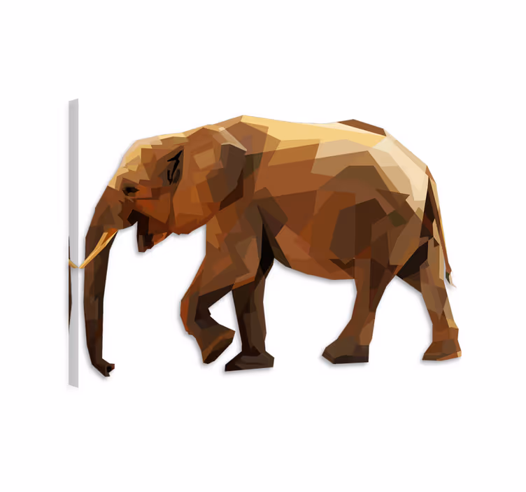 Wandbild elefant geometrischer asiatischer elefant - TenStickers