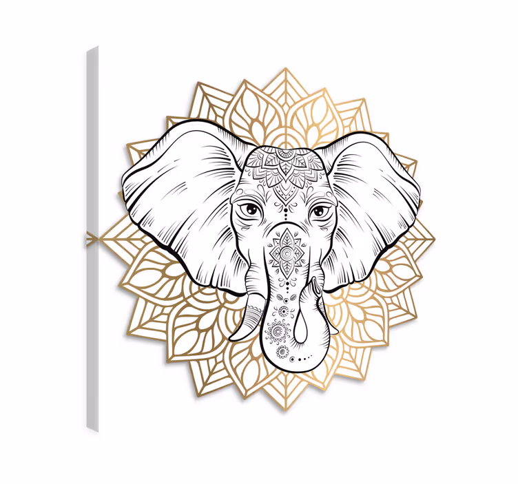 Wandbild elefant cpprivalia mandala elefant - TenStickers