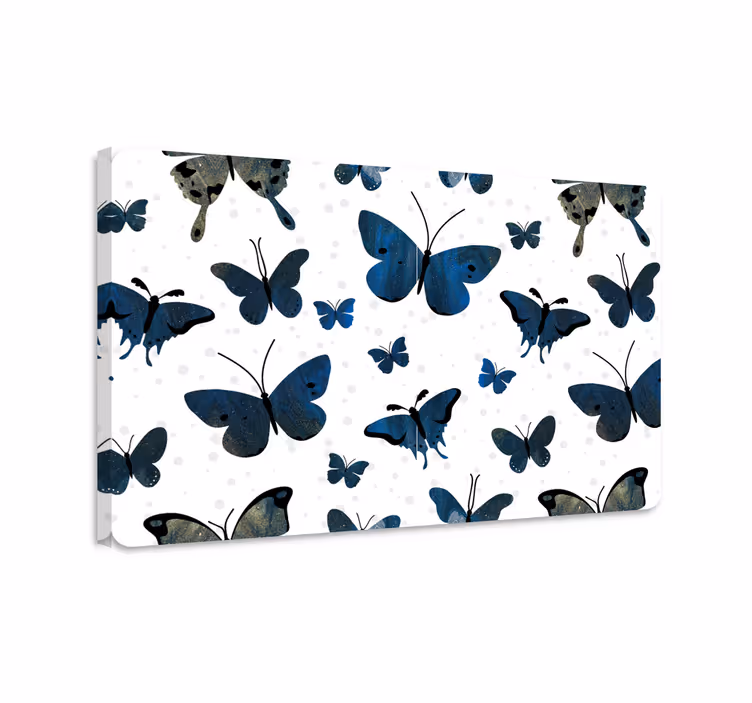 Wandbild schmetterling blau glitzer flügel - TenStickers