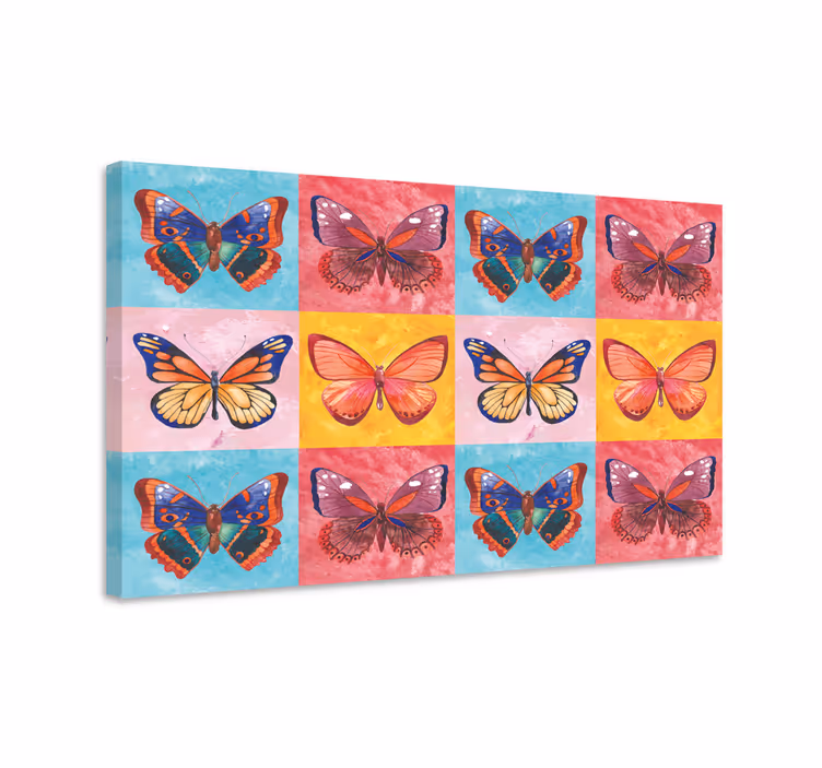 Wandbild schmetterling in bunten farben - TenStickers