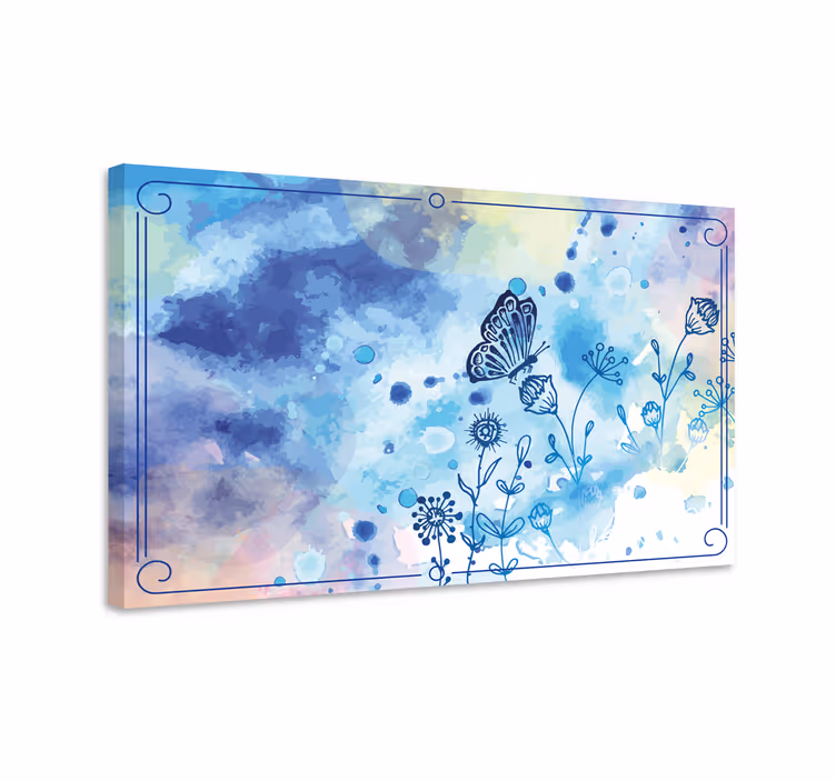 Wandbild schmetterling florales design und schmetterlinge - TenStickers