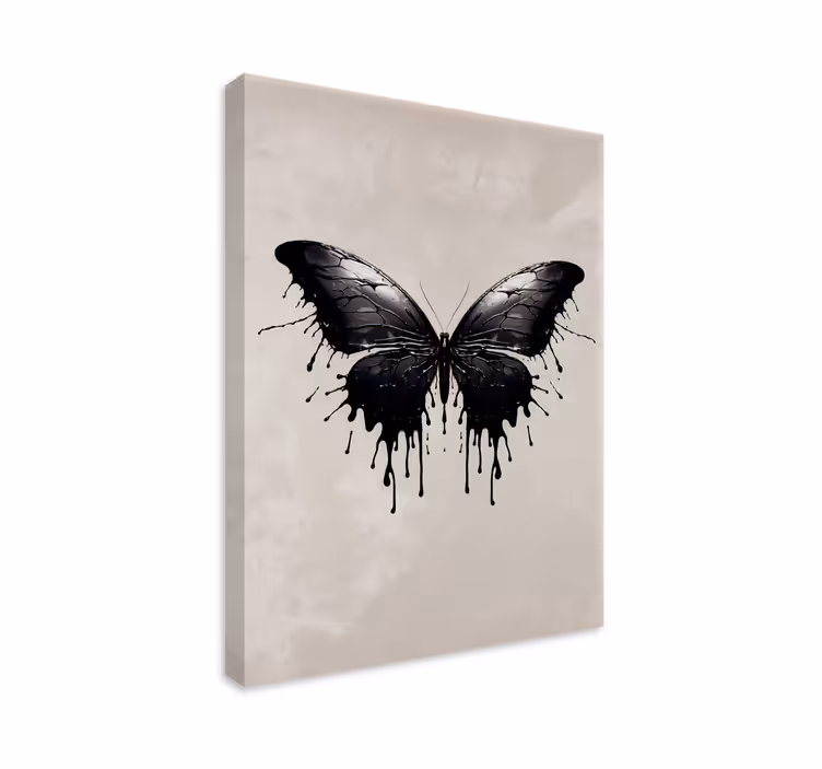 Wandbild schmetterling große schwarze flügel - TenStickers