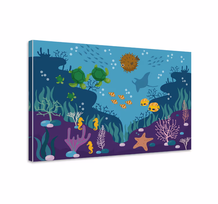 Wandbild fische fototapete kinder meeresfische - TenStickers
