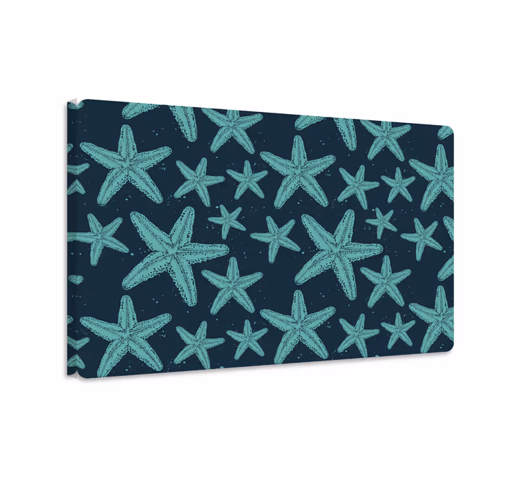 Wandbild fische starfish bluetöne laptop - TenStickers