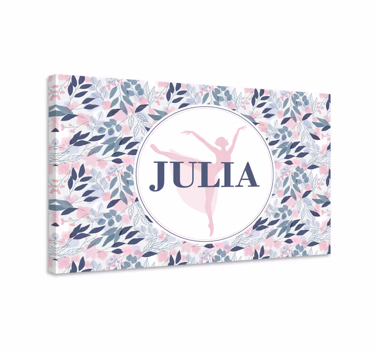 Leinwandbild personalisierte ballerina-kunst - TenStickers