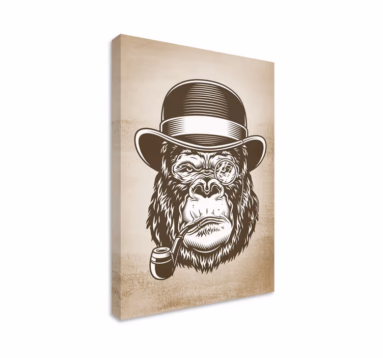 Wandbilder modern Affen rauchen - TenStickers