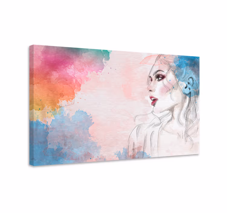 Kunst auf Leinwand Frauenfigur - TenStickers