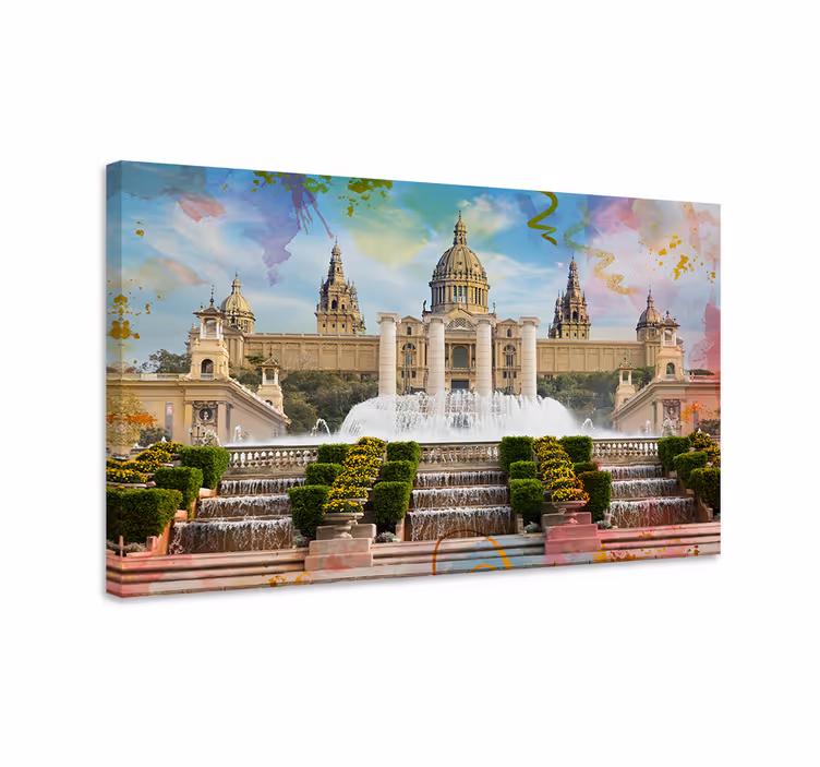 Leinwandbild Barcelona montjuic - TenStickers