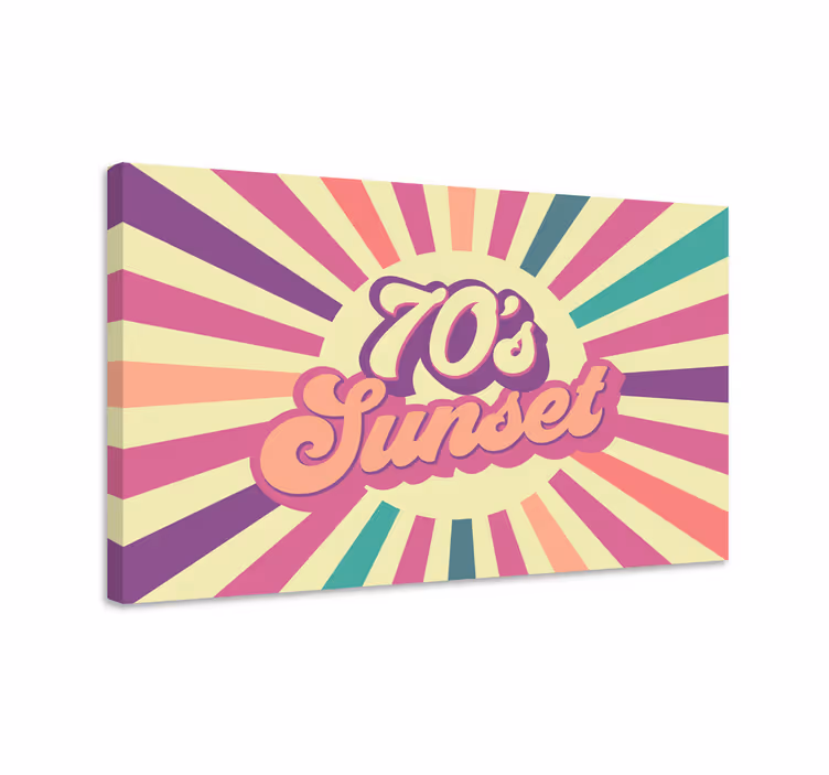 Wandbilder Sprüche retro sonnenuntergang grafik - TenStickers