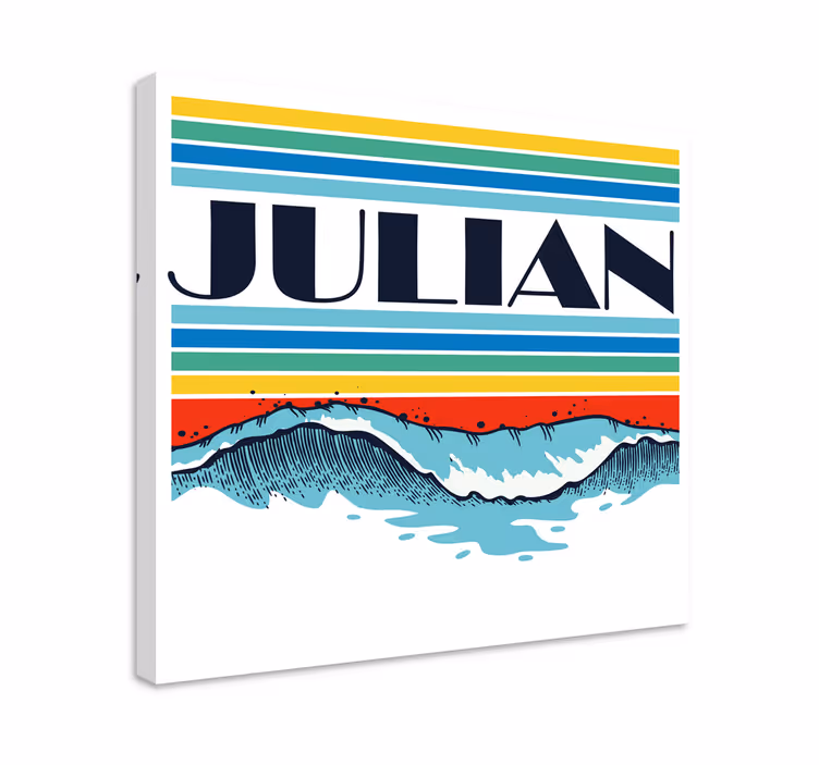 Leinwandbild personalisiert Retro wellen - TenStickers