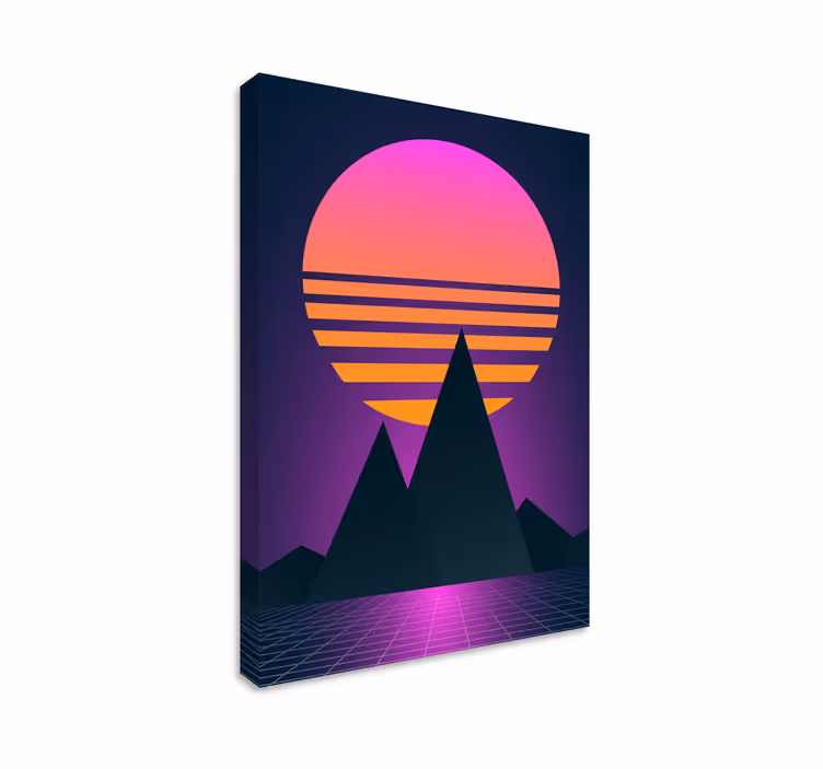 Wandbilder Landschaft Vintage und retro sonne vertikal - TenStickers