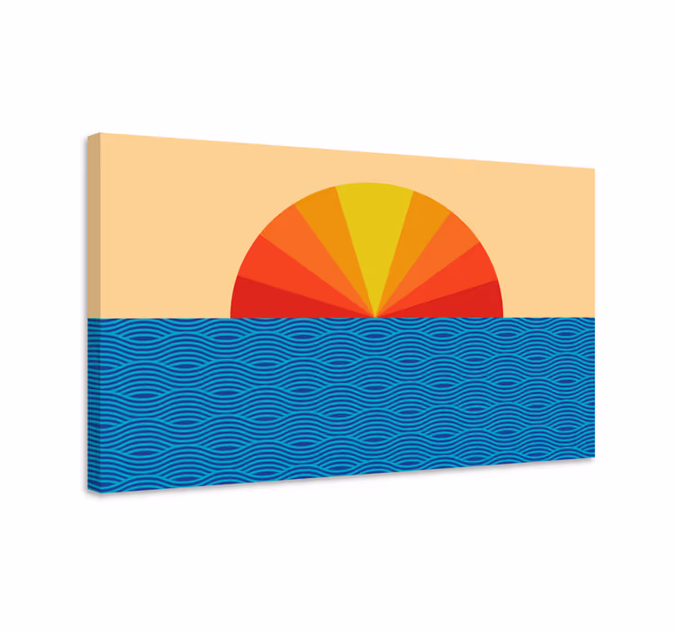 Wandbilder Vintage sonnenuntergang reflexion - TenStickers