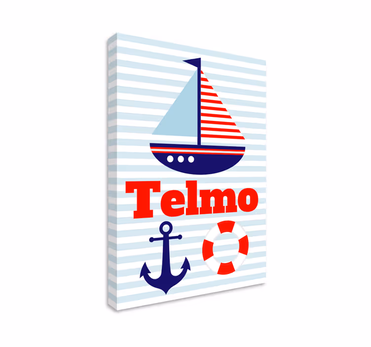 Leinwandbild Meer Infantil nombre personalisierbar - TenStickers