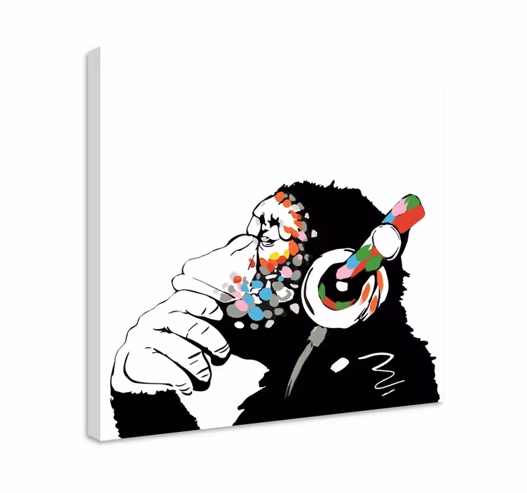 Wandbild Musik Mono banksy música - TenStickers