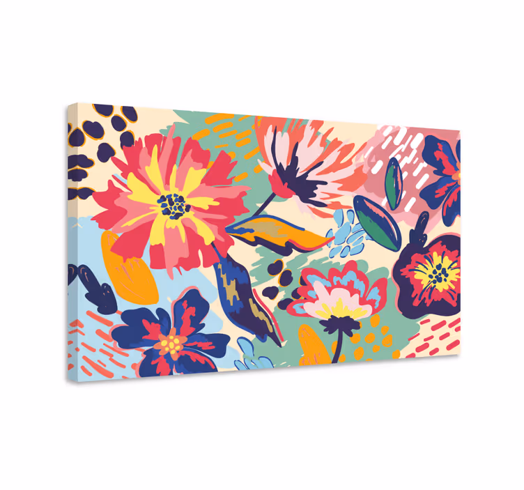 Wandbilder modern Moderne gemalte blume - TenStickers