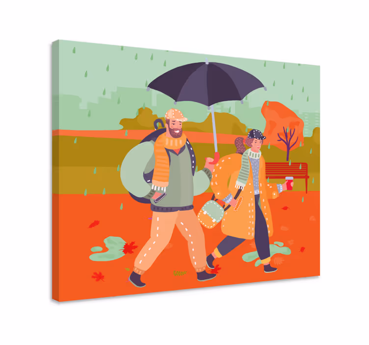Leinwandbild paar das gemeinsam geht - TenStickers