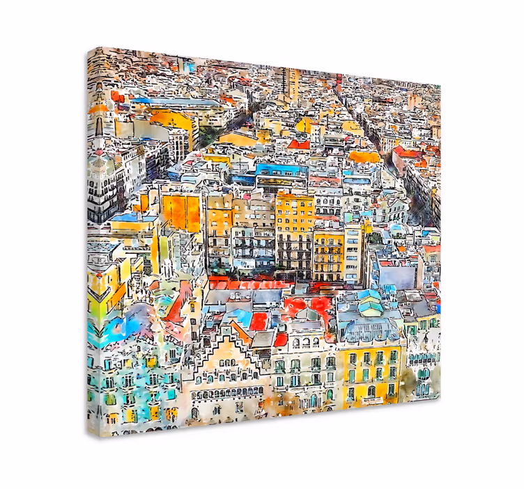 Kunst auf Leinwand Arte vistas barcelona - TenStickers
