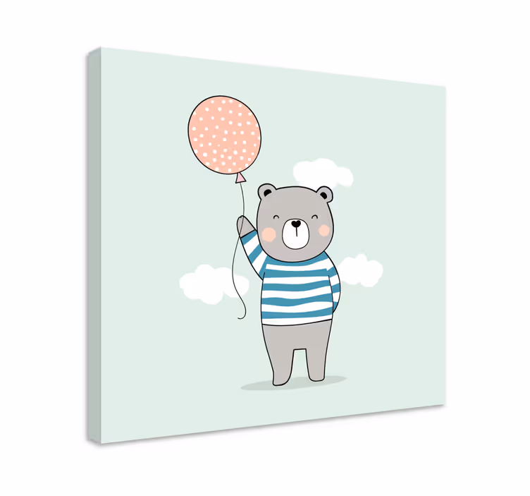 Leinwandbild Kinder Bebe oso peluche - TenStickers