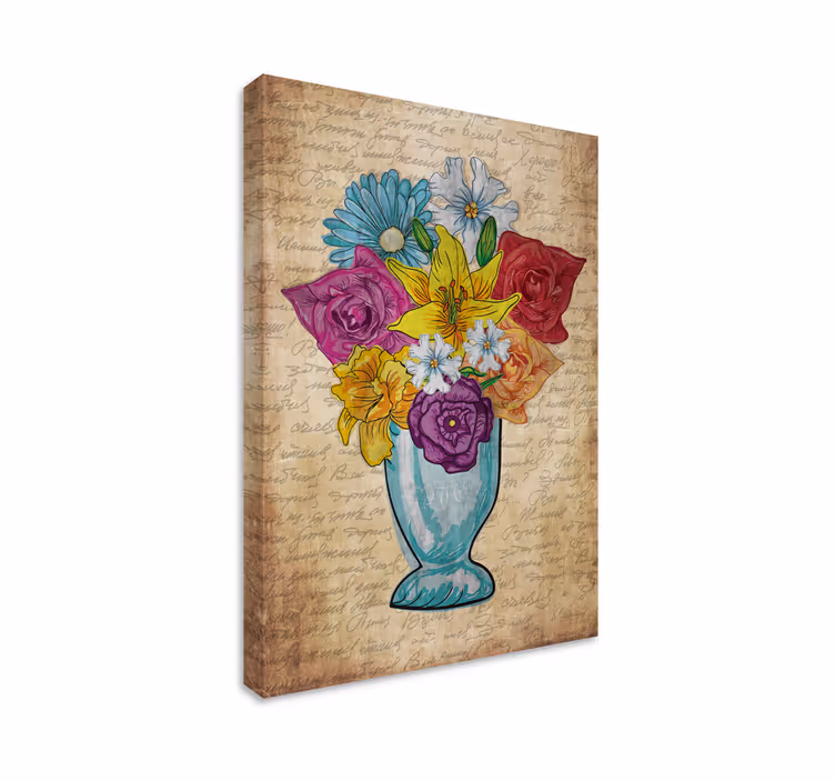 Leinwandbild vase der blüten - TenStickers