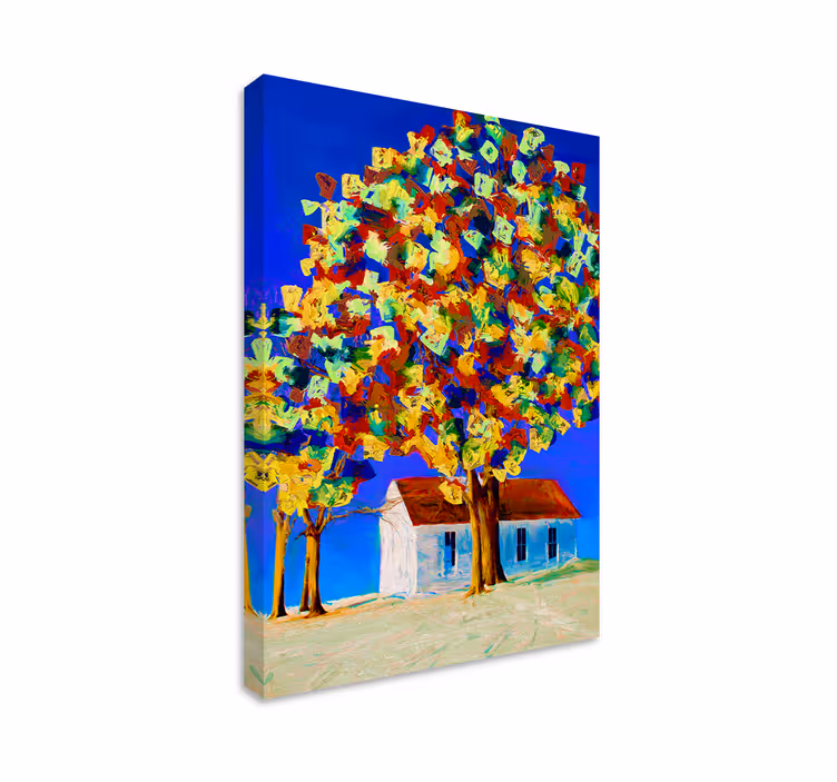Wandbilder landschaft bunte baumkronen - TenStickers