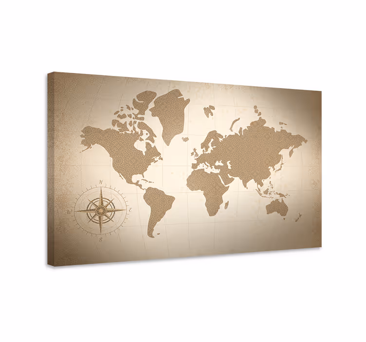 Leinwandbild elegant Elegantes mapamundi - TenStickers
