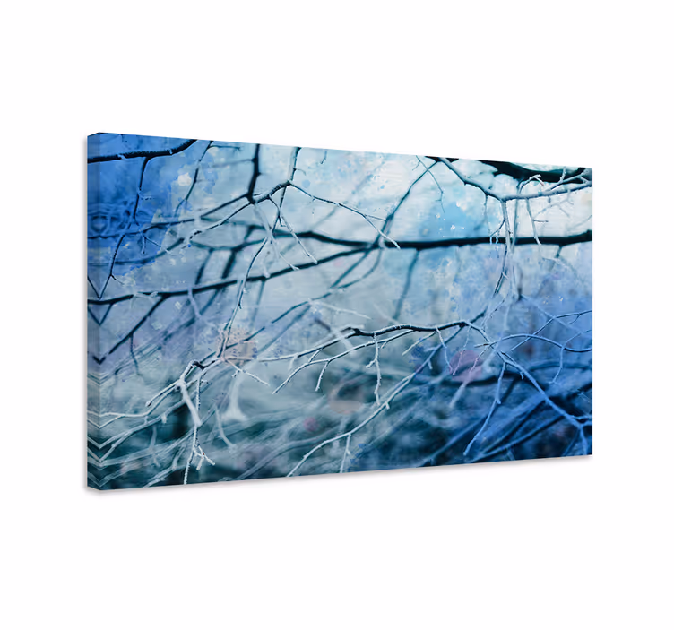 Wandbild baum gefrorene zweig-silhouette - TenStickers