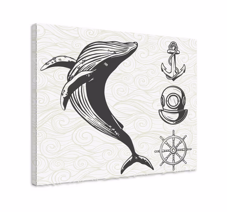 Leinwandbild rustikal Rústico para baño marino - TenStickers