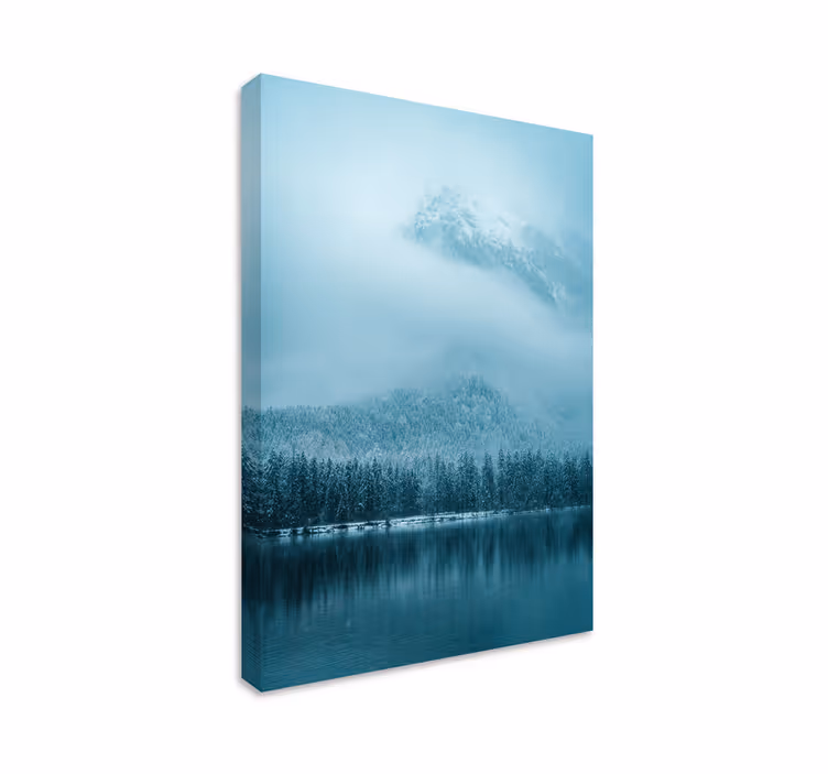 Wandbilder landschaft nebelbergspiegelung - TenStickers