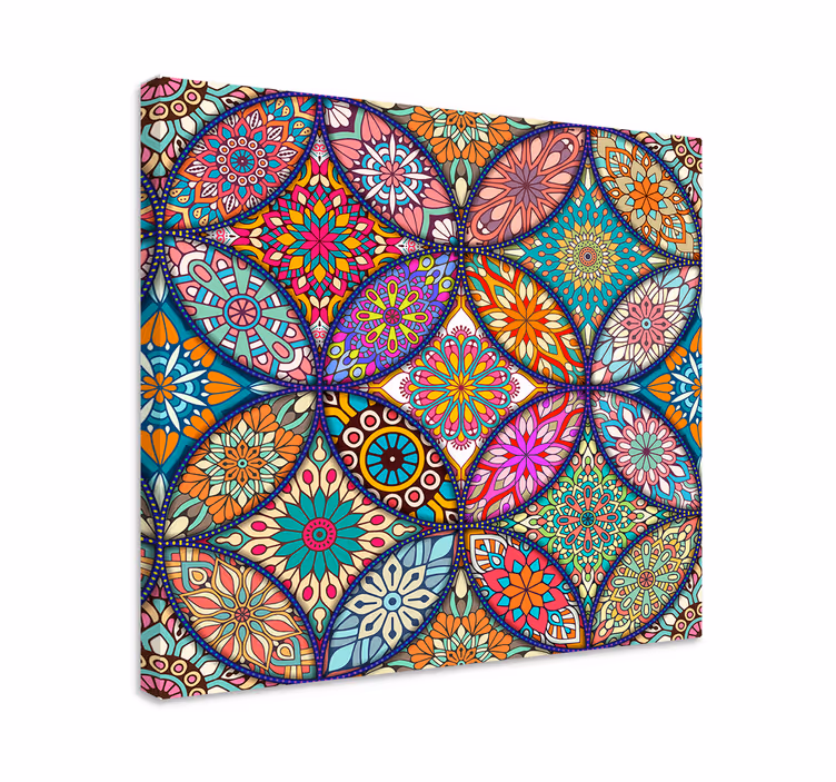 Wandbild Schlafzimmer Bunte mandalas - TenStickers