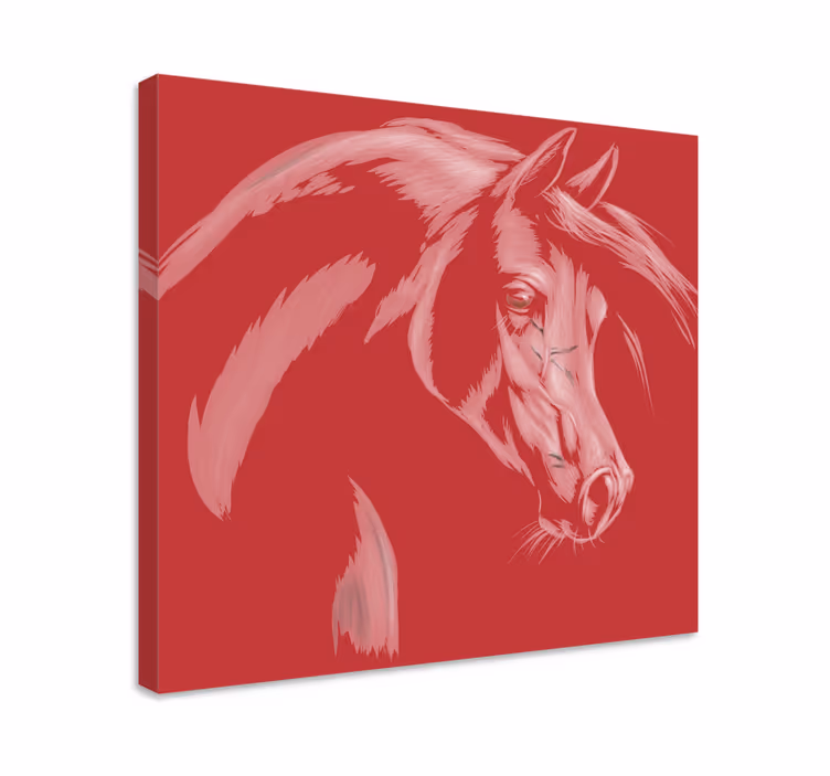 Pferde leinwand elegantes pferdeporträt - TenStickers