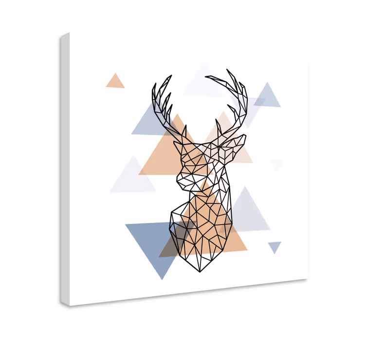 Hirsch Wandbild Origami hirsch Tier leinwanddruck - TenStickers