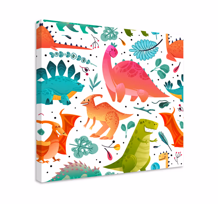 Dinosaurier Wandbild Glückliche dinosaurier für kinder - TenStickers