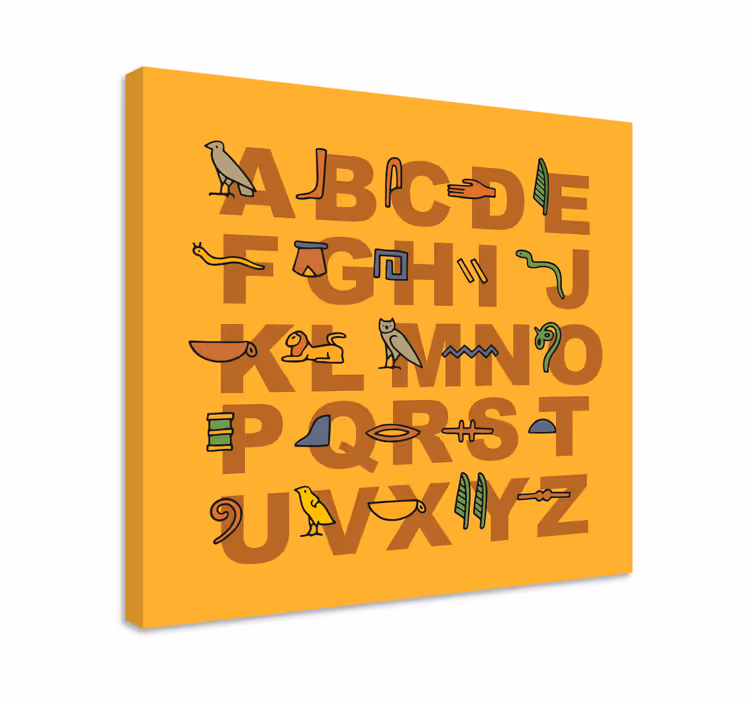 Leinwandbild bunte buchstaben symbole - TenStickers
