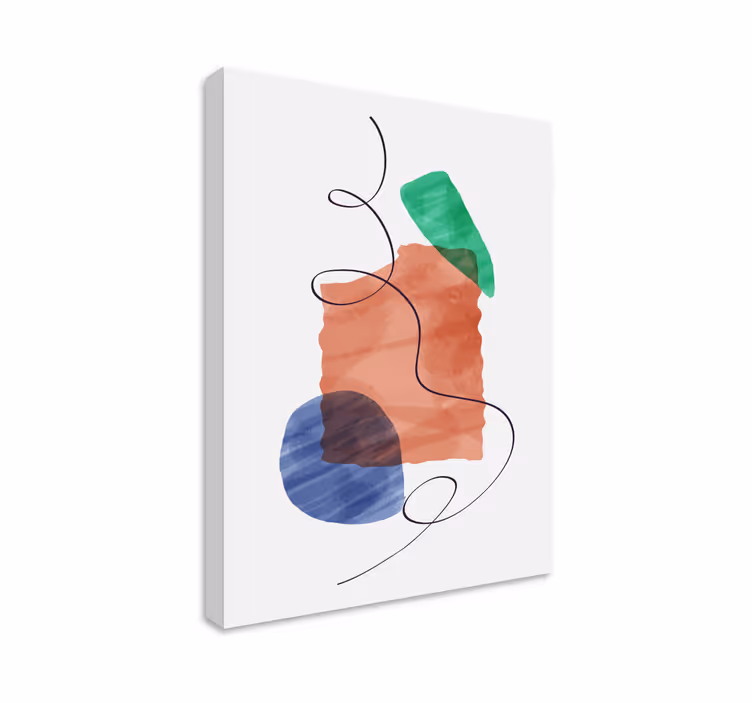 Wandbilder modern abstrakte formen anordnung - TenStickers