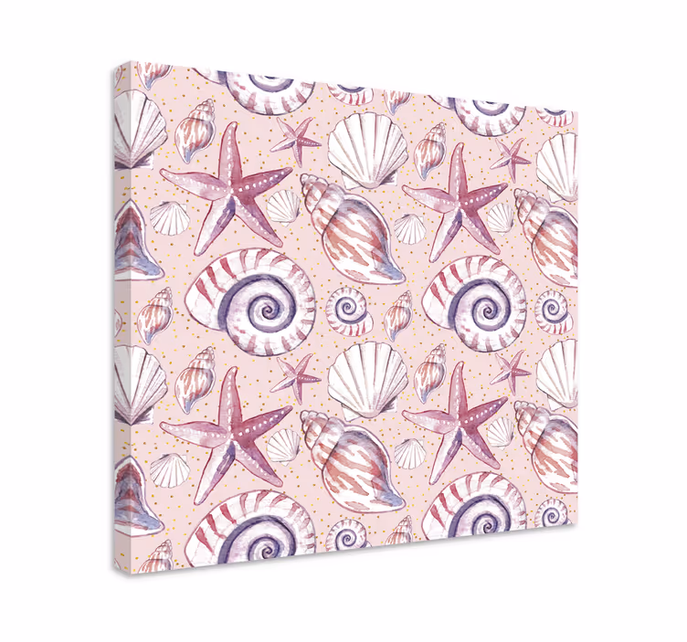 Leinwandbild meer muscheln und seesterne - TenStickers