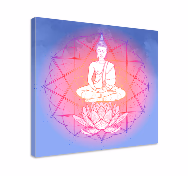 Mandala Wandbilder Mandala buddha meditiert - TenStickers